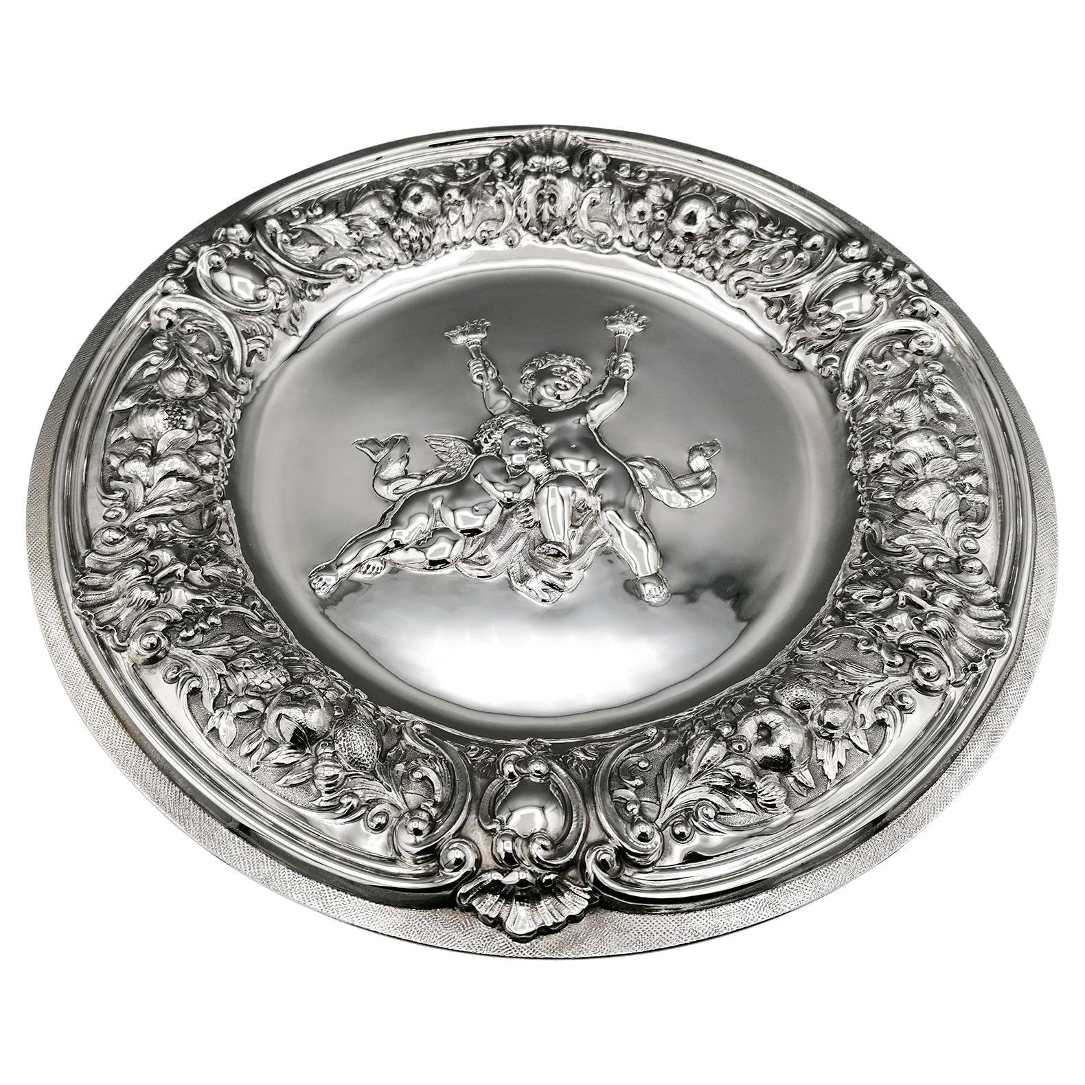 20th Century Italian Solid Silver Italian Centrepiece