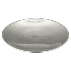 XX Century Italian 800 Silver modern Dish "Craquelè"
