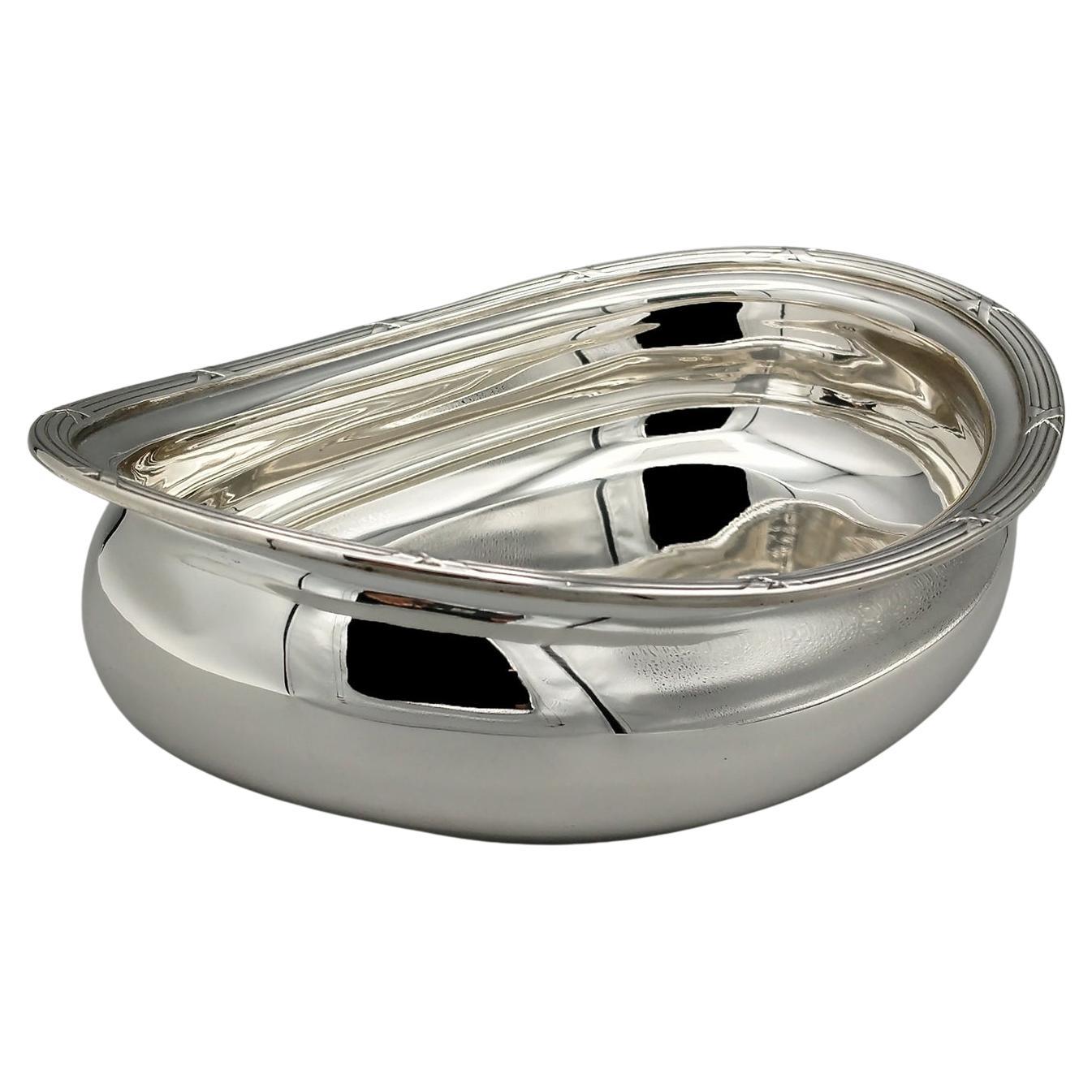 XXI Century Italian Sterling Silver BUCCELLATI oval bowl - Louis XVI Style