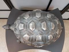 20th Century Italian Silver Turtle. Embossed, ceased, burnished and gilted