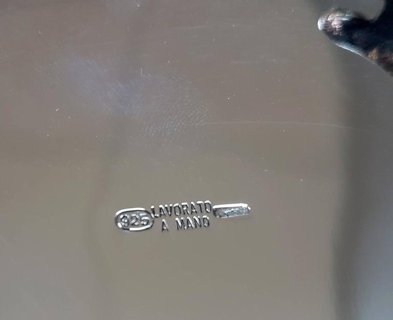 20th Century Sterling Italian Silver Tea Caddy George III replica For Sale 9