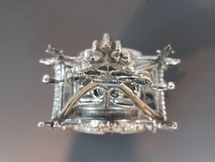 20th Century Solid Silver Table Clock