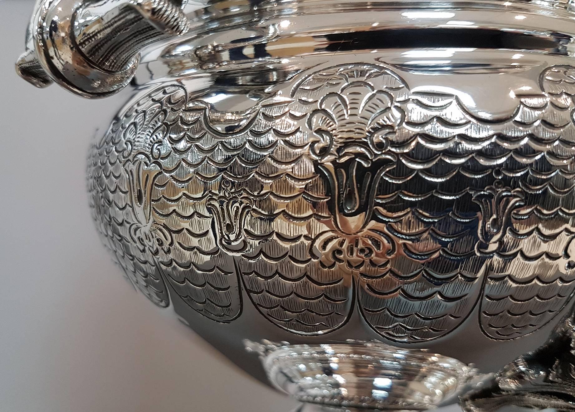 20th Century Silver Kettle, Samovar In Excellent Condition In VALENZA, IT