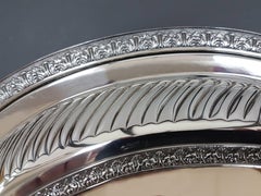 20th Century Italian Oval Sterling Silver Renaissance Style Entree Dish