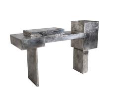 Pewter Console Table, Made with Steel on Pewter