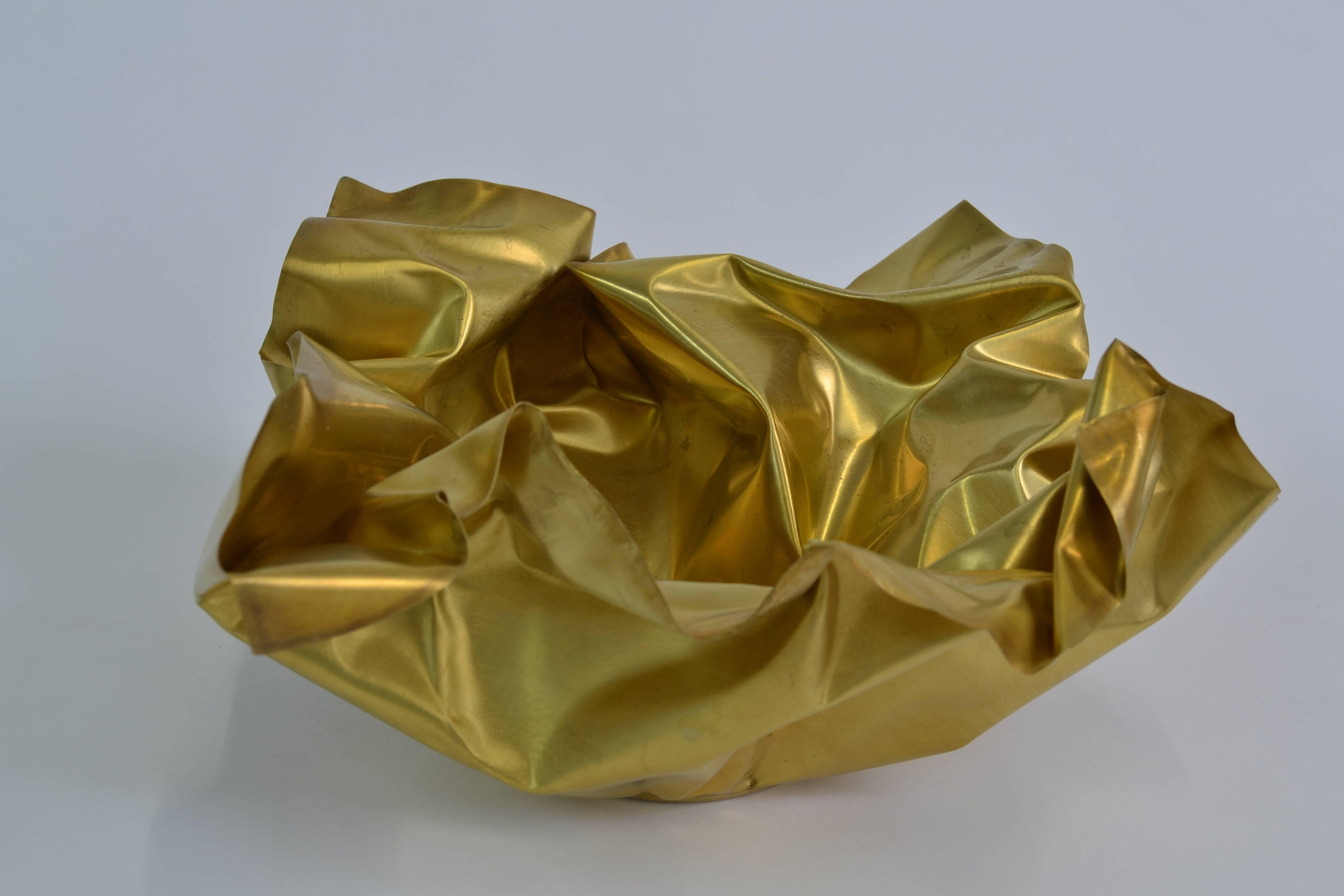 American 24 Karat Gold Paper Bowl For Sale