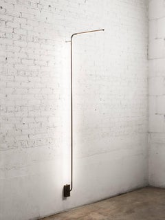 Tube Wall Light Made of Brass and Led Light, Handcrafted and Designed in Chicago