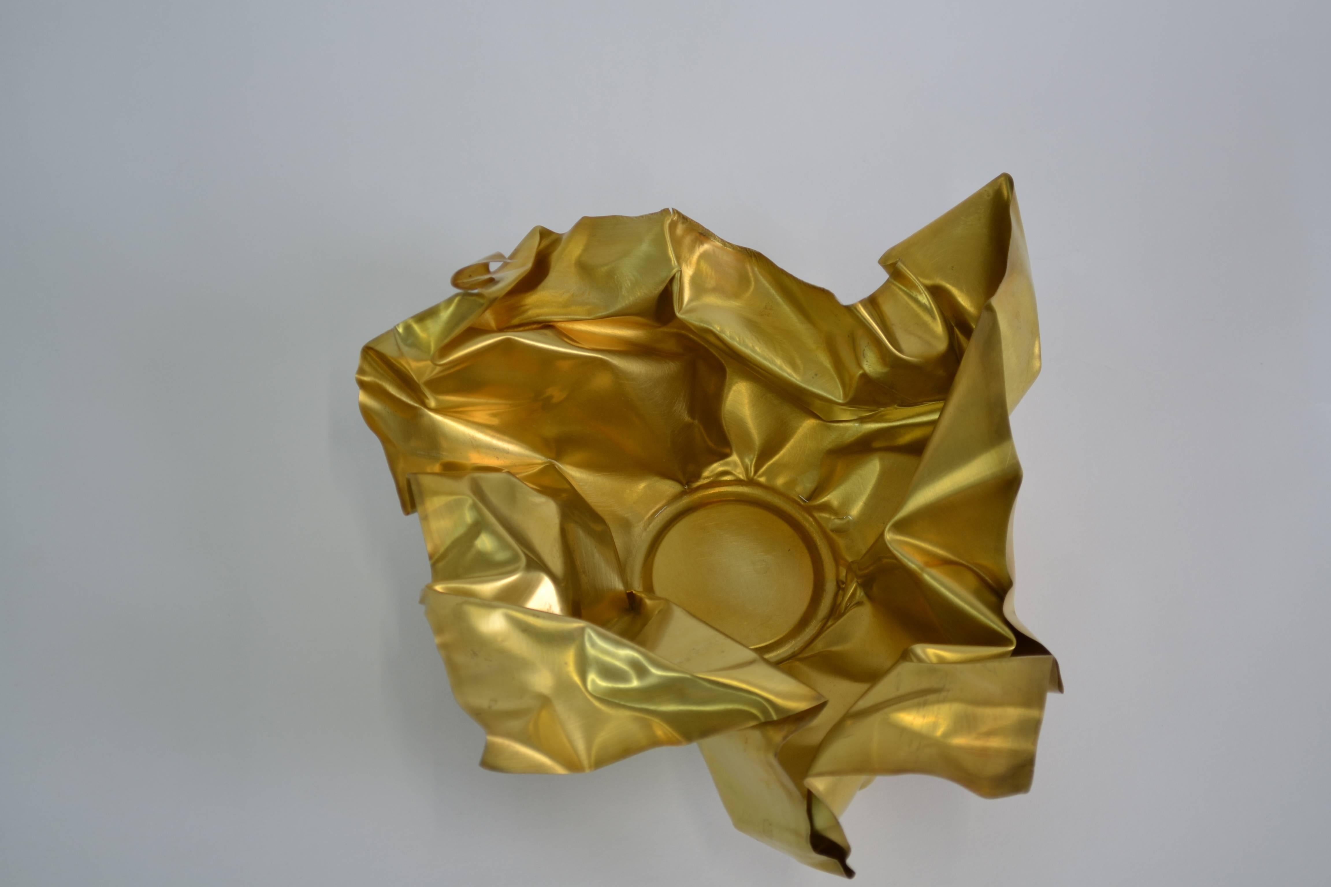 24 Karat Gold Paper Bowl For Sale 1