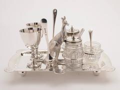 19th Century Victorian Silver Plated Novelty Breakfast Cruet