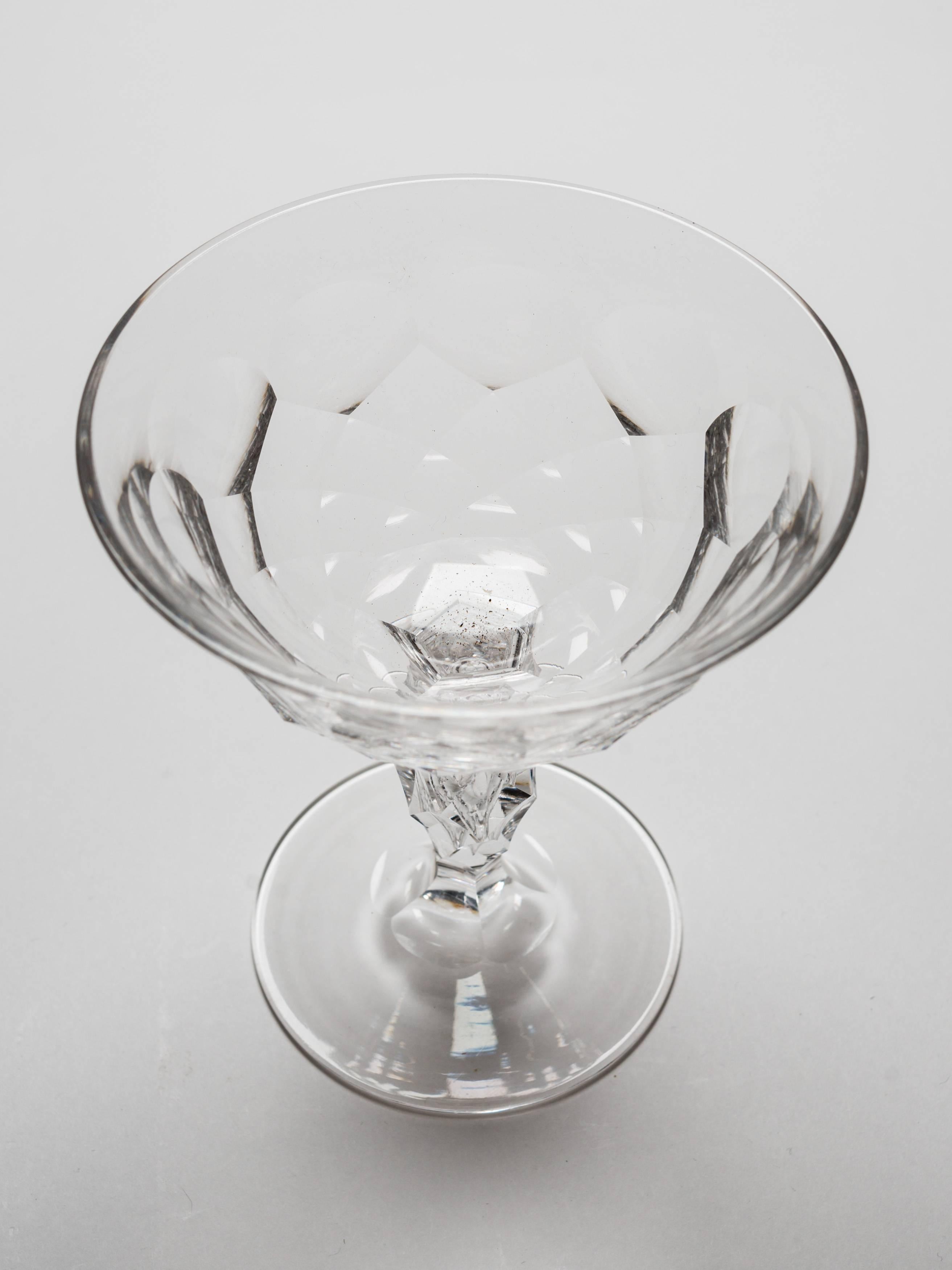Set of Seven 19th Century Champagne Glasses In Good Condition For Sale In Umberleigh, Devon