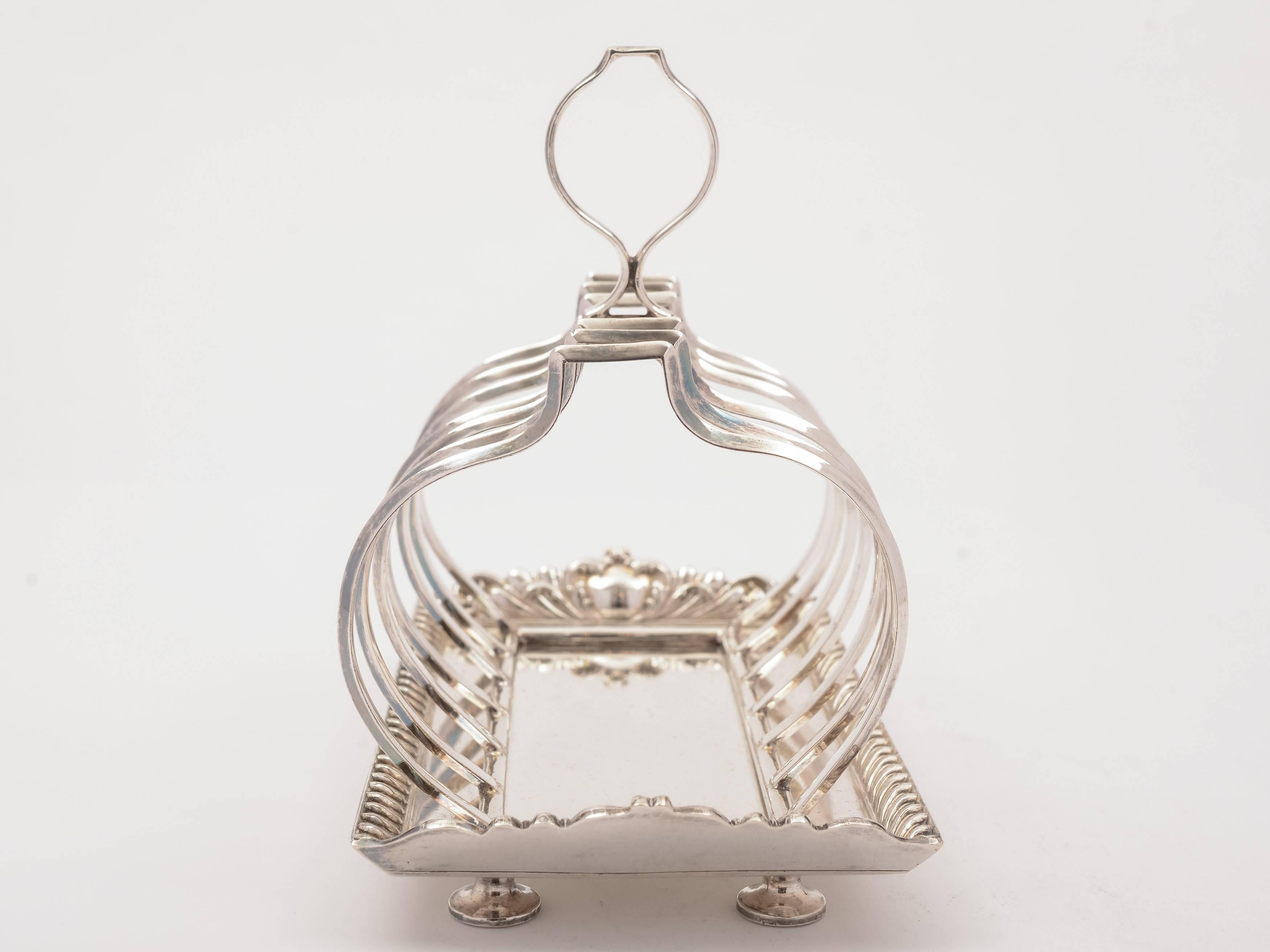 20th Century Edwardian Silver Plated Toast Rack In Good Condition In Umberleigh, Devon