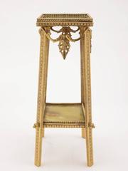 French 20th Century Brass and Onyx Display Stand