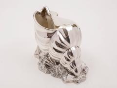 19th Century Victorian Seashell-Shaped Silver Plated Spoon Warmer