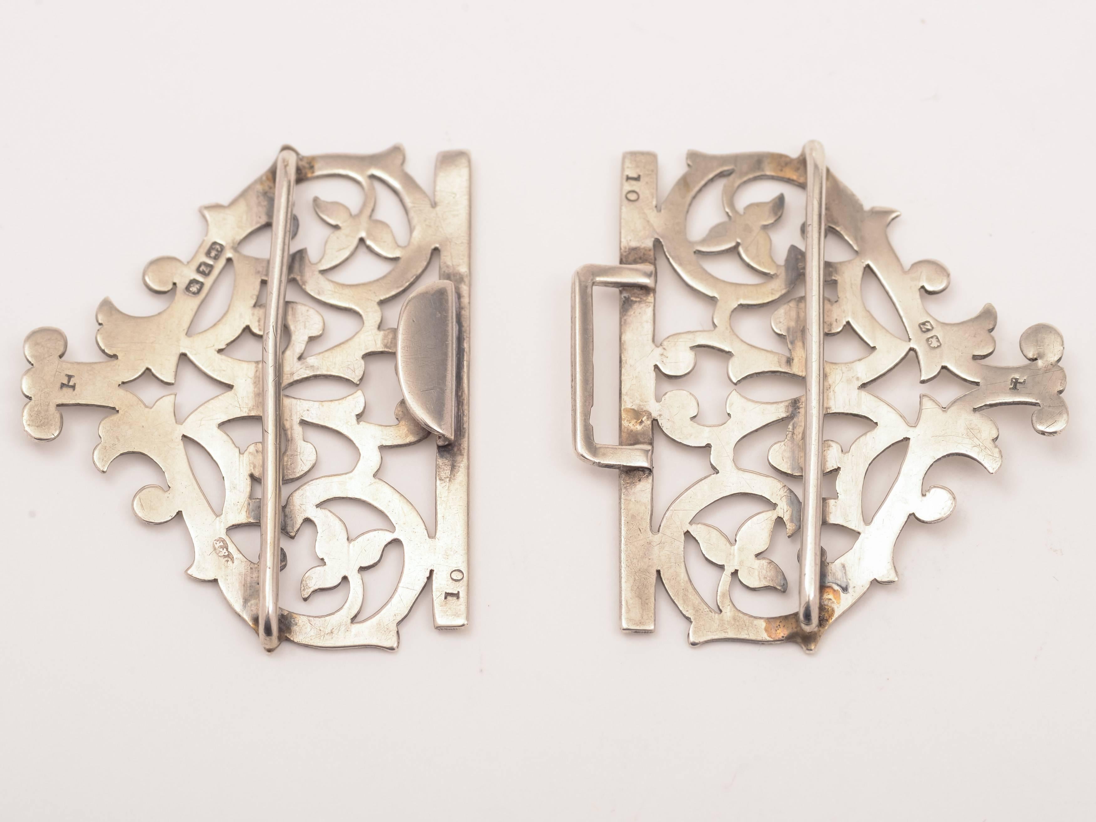Late Victorian 19th Century Victorian Silver Nurse's Buckle