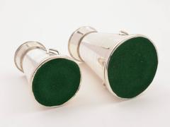 Pair of 20th Century Edwardian Novelty Silver Plated Lighters