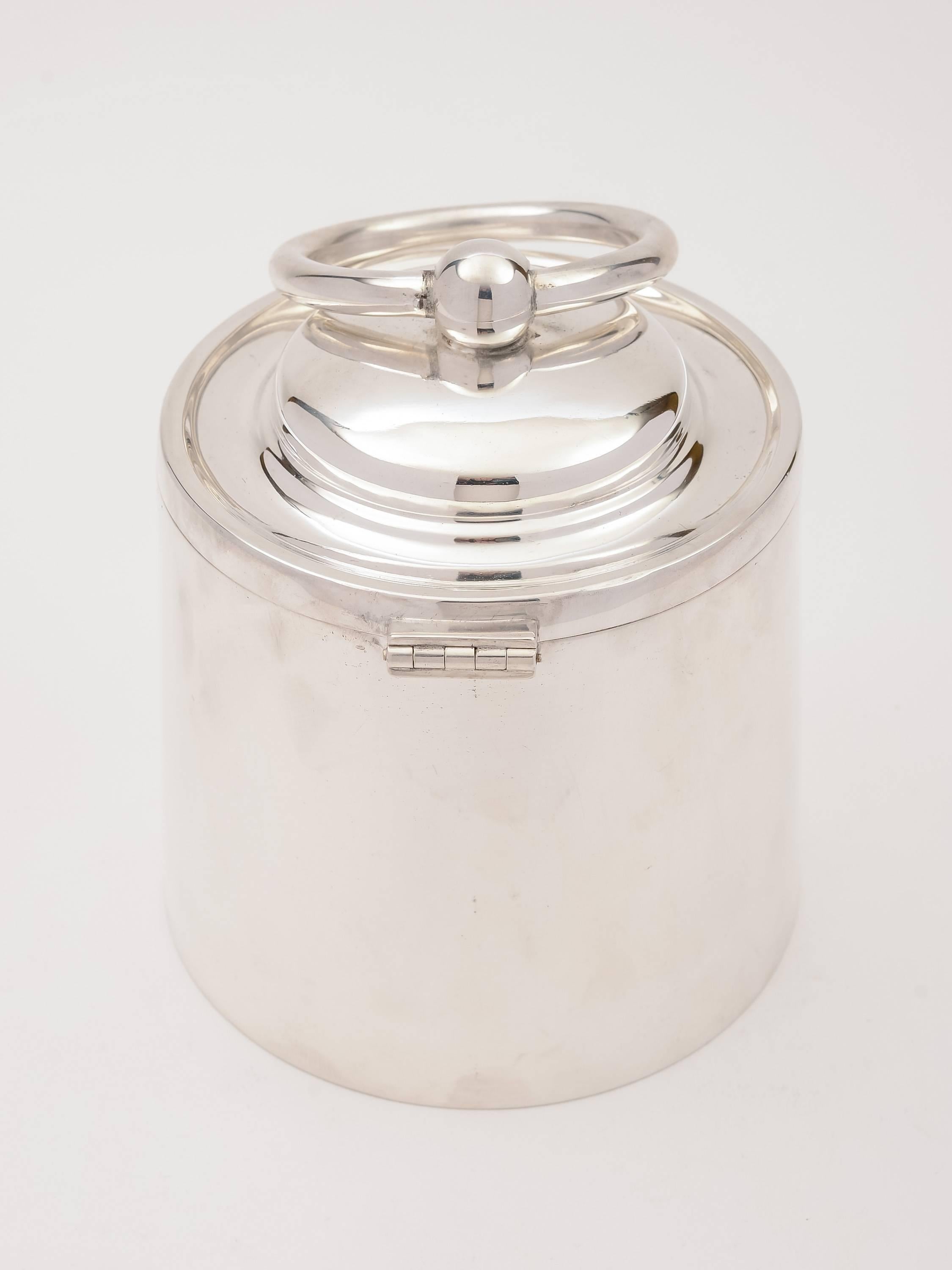 English 19th Century Victorian Silver Plated Novelty 28lb Biscuit Jar
