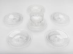 20th Century Set of Six Cut-Glass Sundae/Dessert Dishes