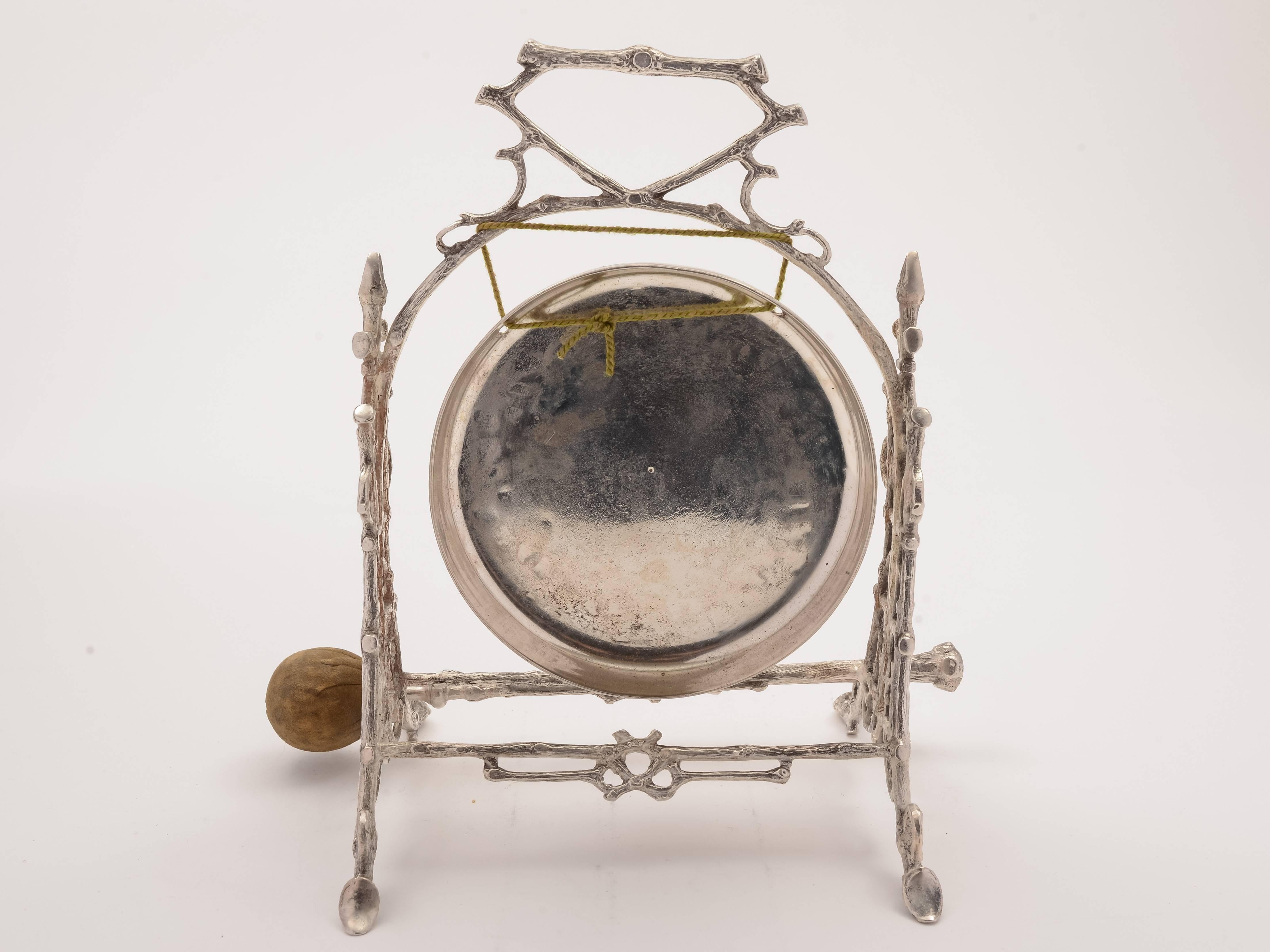 Late Victorian 19th Century Victorian Silver Plated Dinner Gong