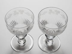 Pair of 20th Century Edwardian Glass Rummers