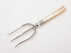 19th Century Victorian Silver and Mother-of-Pearl Bread Fork, Sheffield, 1899