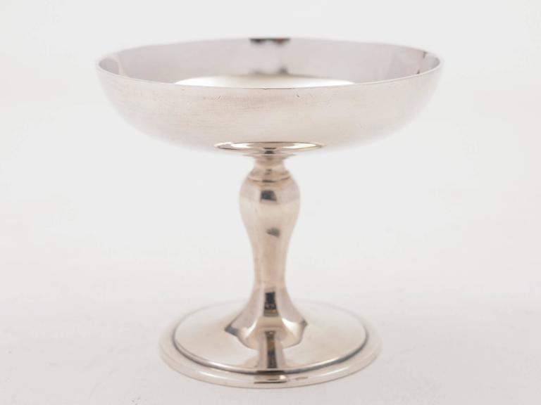 Set of Six Art Deco Ice Cream Dishes, Elkington, 1933 at 1stDibs