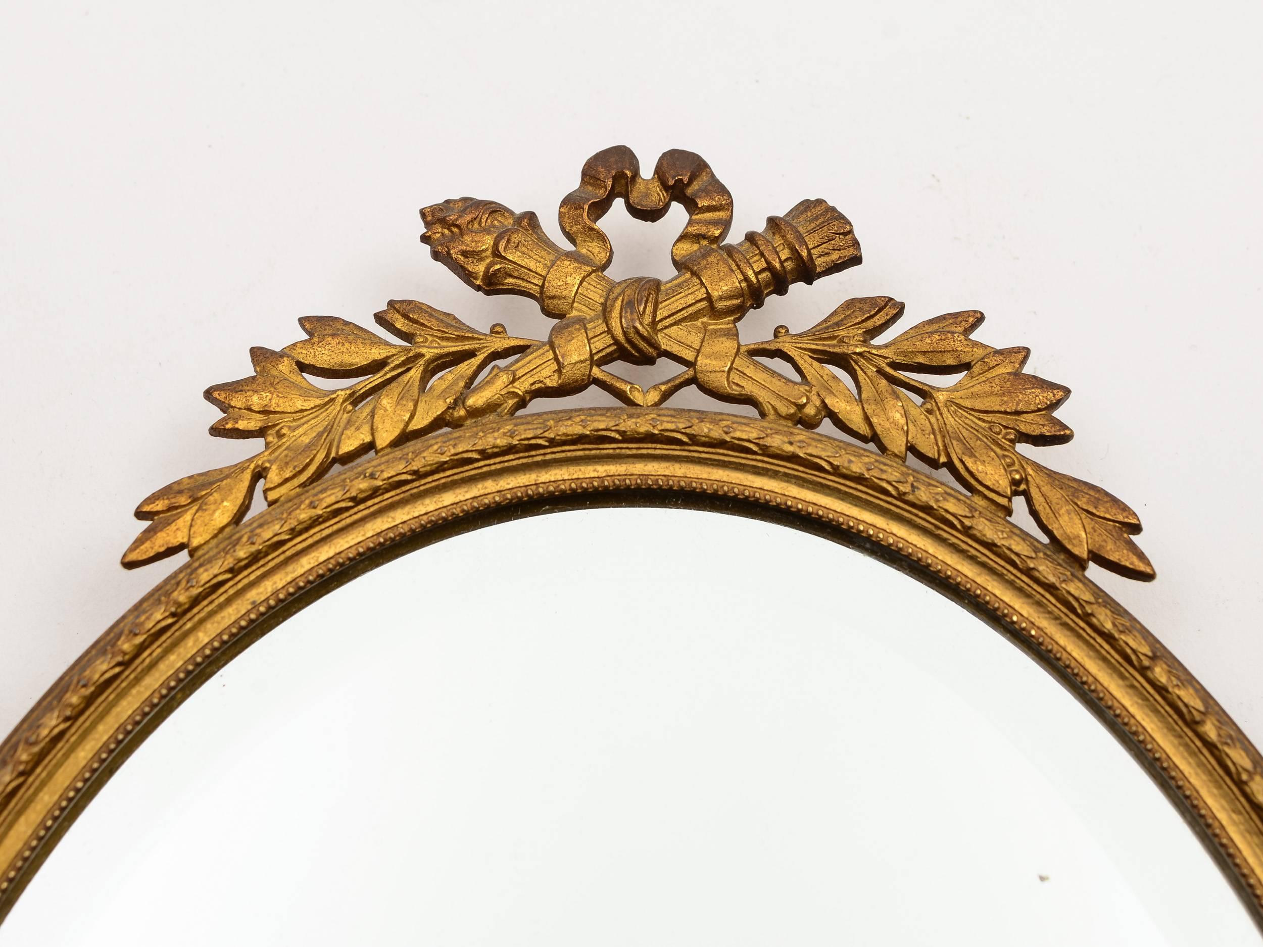 Pair of French Brass Mirrors, circa 1910 In Good Condition In Umberleigh, Devon