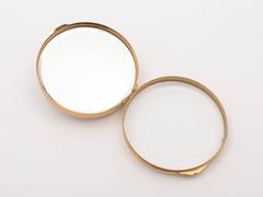 20th Century Brass and Glass Mirror Compact, circa 1920