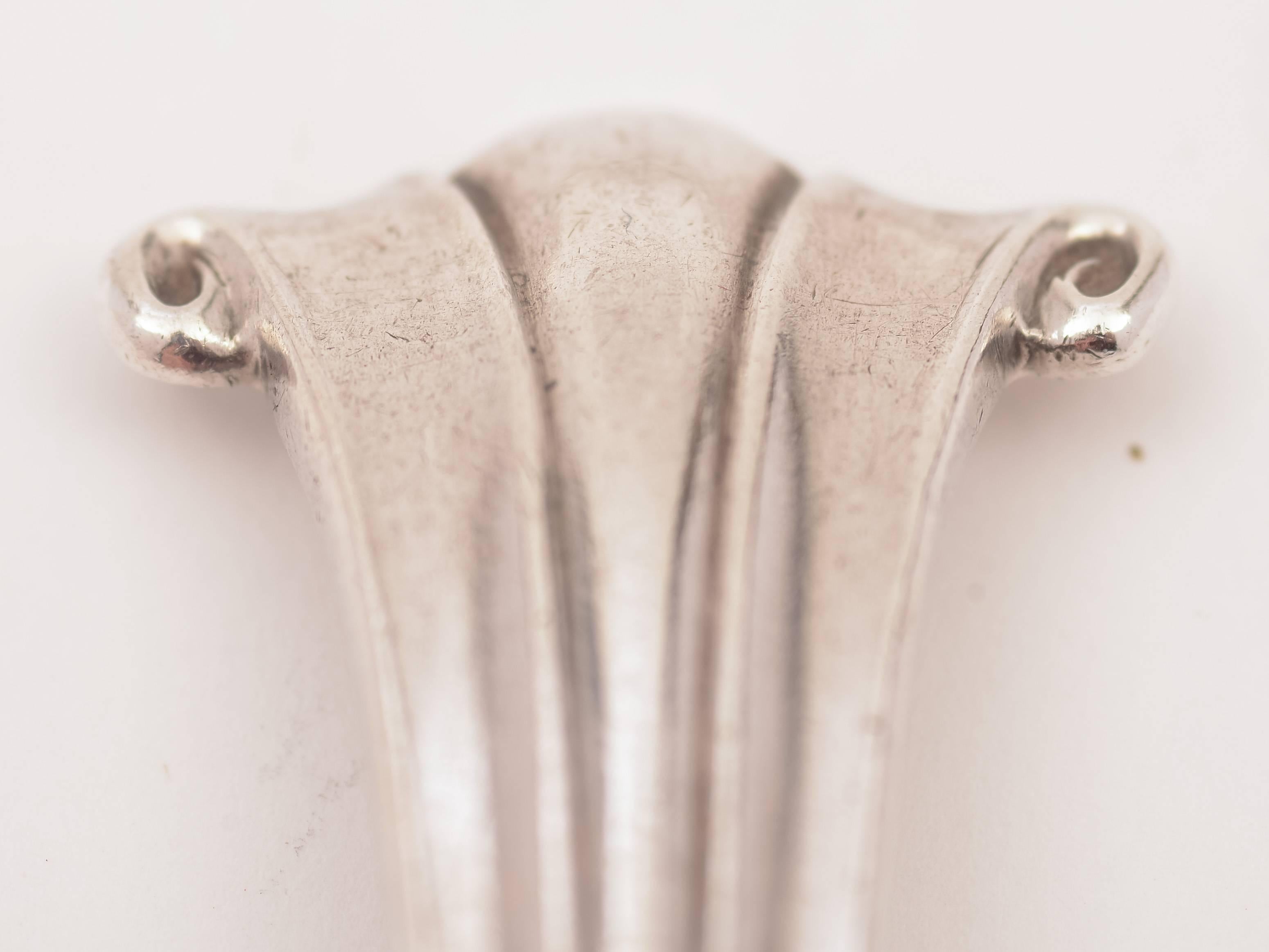Pair of Onslow Pattern Silver Salad Servers, Sheffield, 1921 In Good Condition In Umberleigh, Devon