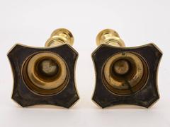 Pair of Rare 19th Century Victorian Brass Candlesticks, circa 1880