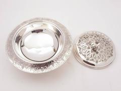 20th Century American Large Silver Plated Flower Vase, circa 1920
