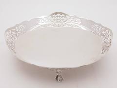 20th Century Edwardian Silver Plated Round Gallery Tray, circa 1905