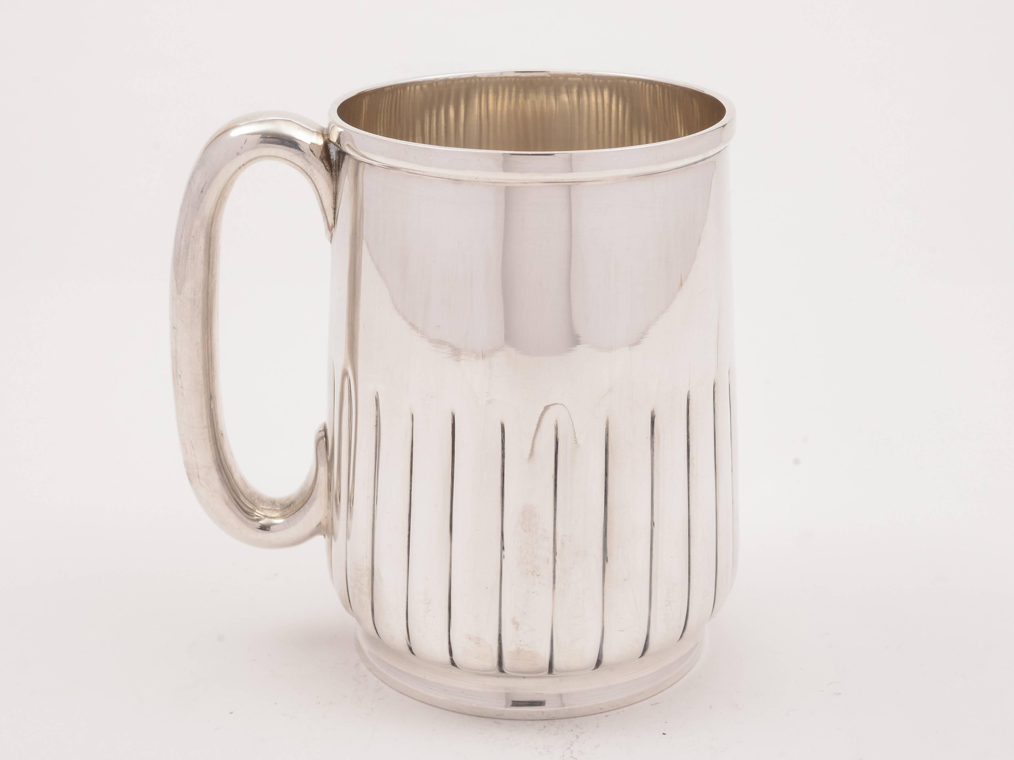 Great Britain (UK) 19th Century Victorian Silver Plated Pint Tankard, circa 1890 For Sale