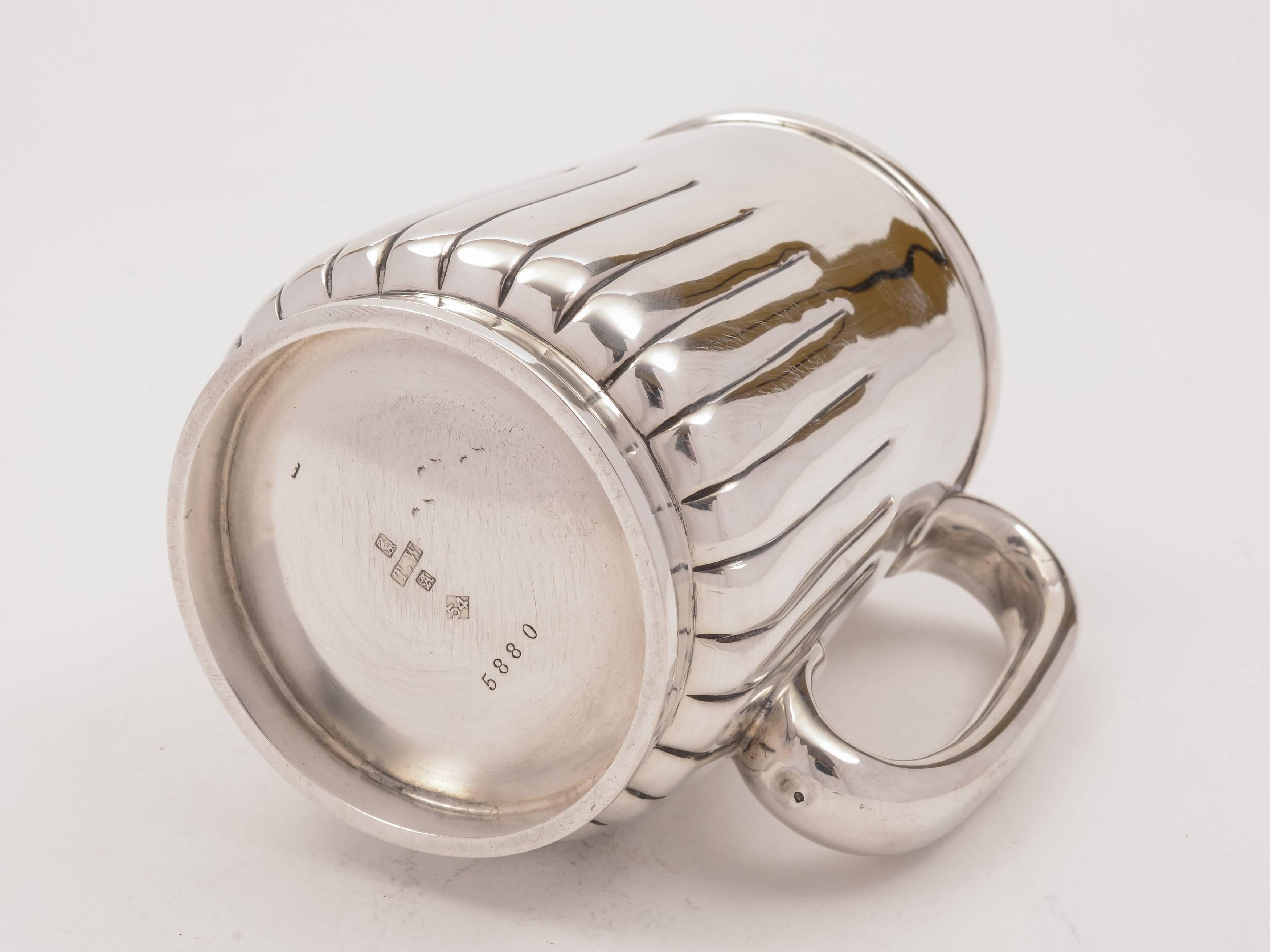 Late 19th Century 19th Century Victorian Silver Plated Pint Tankard, circa 1890 For Sale