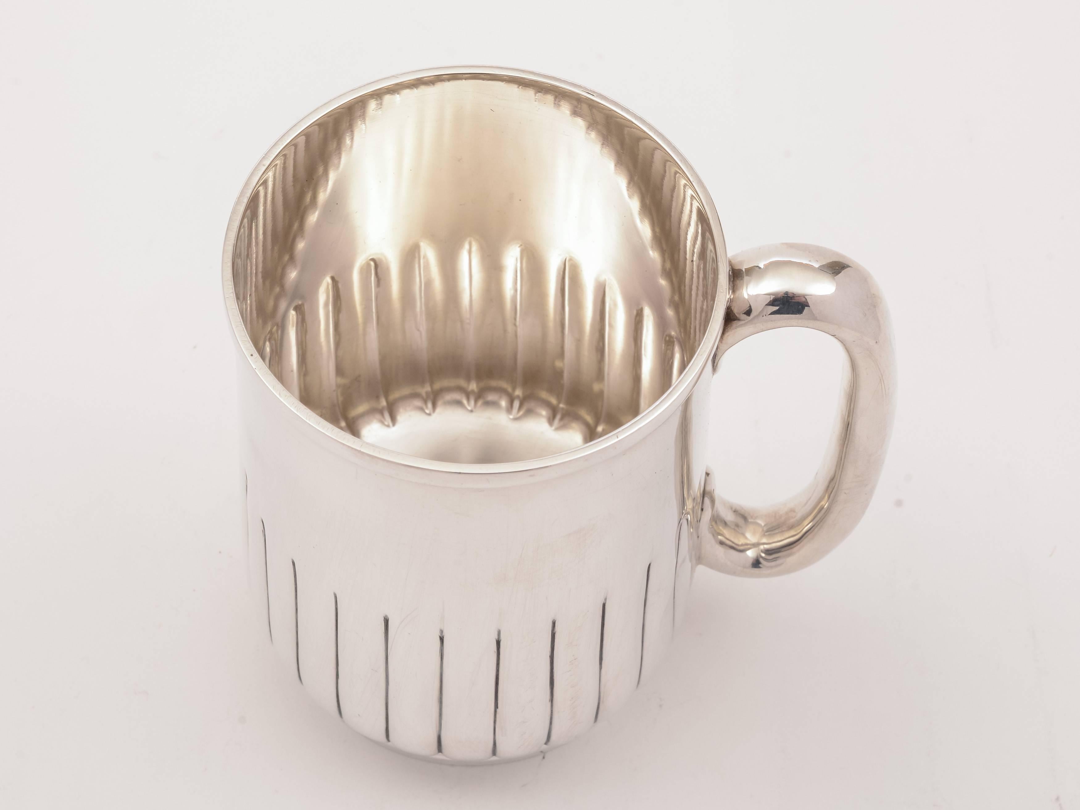 19th Century Victorian Silver Plated Pint Tankard, circa 1890 For Sale 1