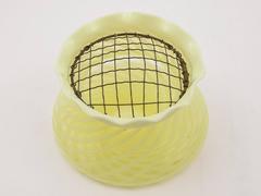 Yellow Vaseline Glass Posey Vase, circa 1900