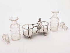 Novelty Silver Oil and Vinegar Cruet, London 1916
