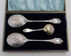 20th Century Edwardian Three-Piece Fruit Set, circa 1910
