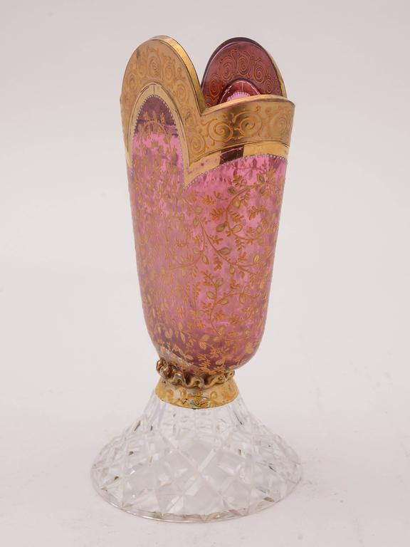Fan Shaped Glass Vase, circa 1920 For Sale at 1stDibs