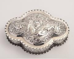 19th Century Victorian Silver Trinket Box, London, 1887