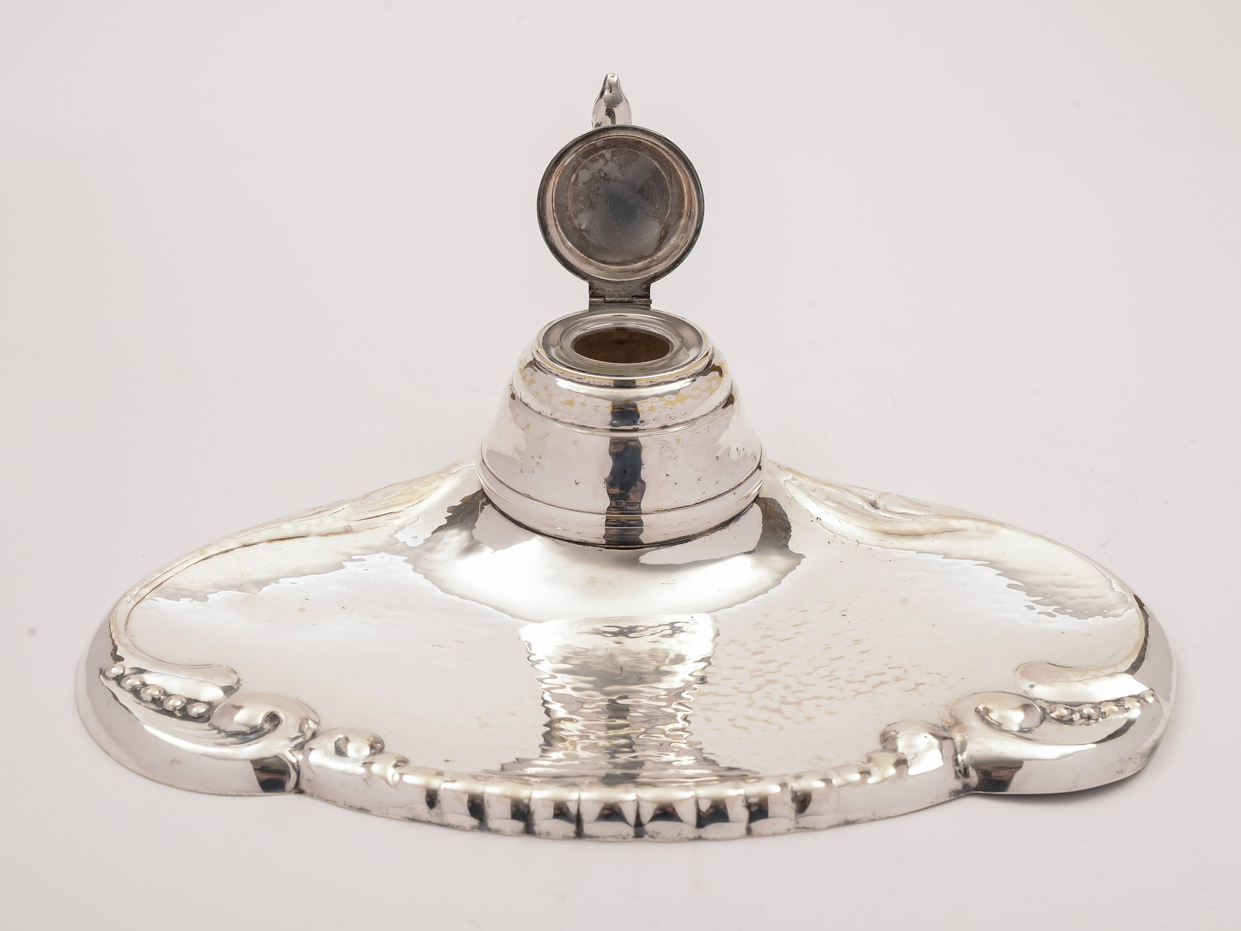 European 20th Century Silver Plated Ink Stand, circa 1930 For Sale