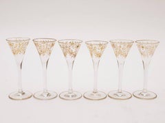 Set of Six French Liqueur Glasses, circa 1905