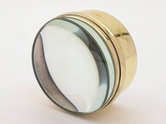 Large Brass Desk Magnifier from a Magic Lantern, circa 1910