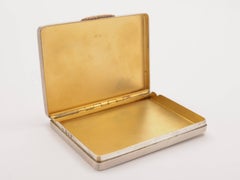 20th Century Art Deco Silver Calling Card Case, London, 1934