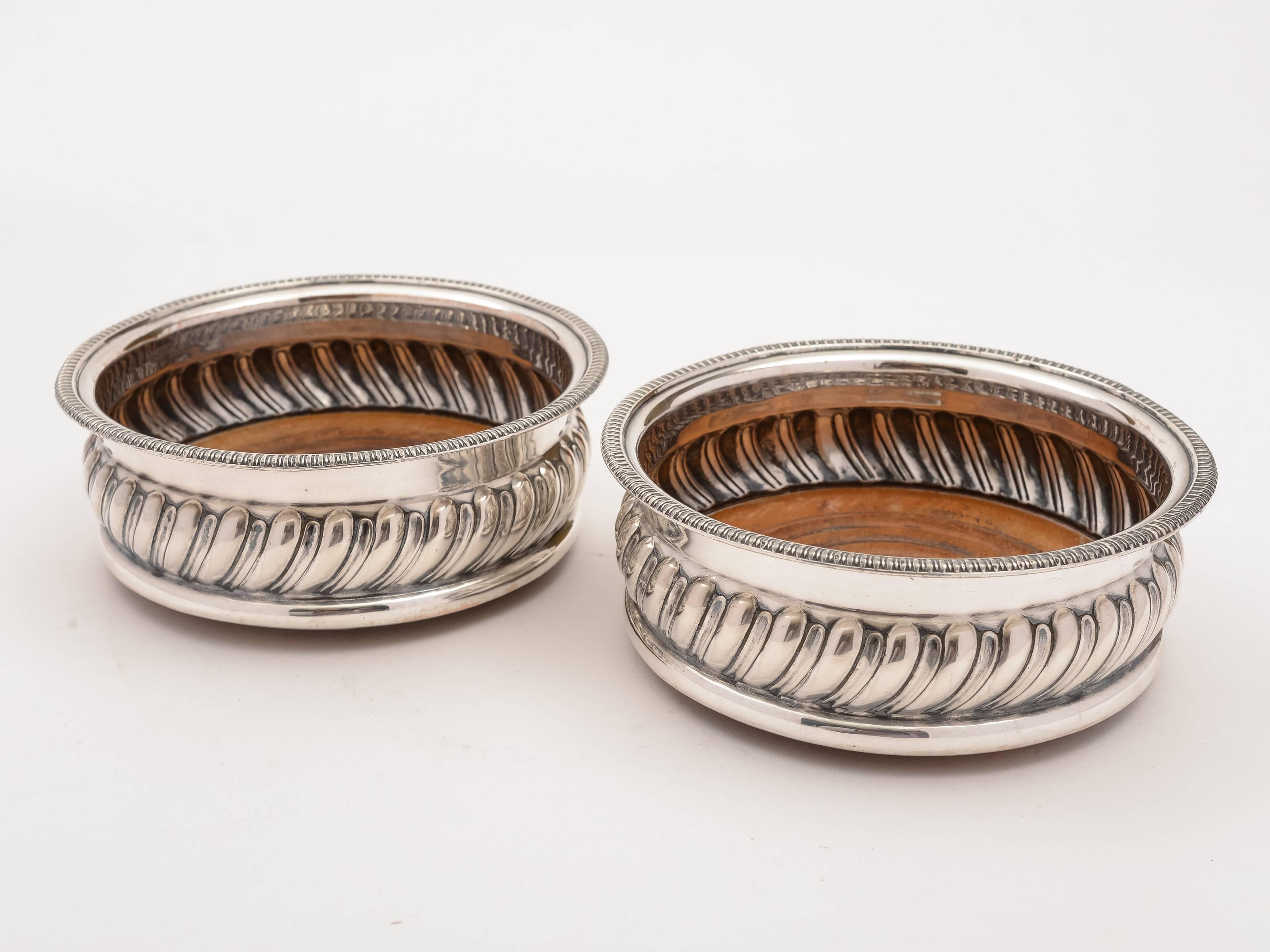 Pair of Sheffield Plated Coasters, circa 1830 In Good Condition In Umberleigh, Devon