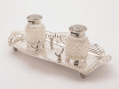 Victorian Silver Plated Double Ink Stand, circa 1890