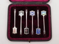 Enamelled Pub Sign Cocktail Sticks, circa 1930