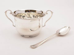 Cased Silver Bowl and Spoon, Sheffield, 1903