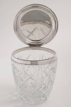 Heavy Cut-Glass Biscuit/Cookie Barrel, circa 1920