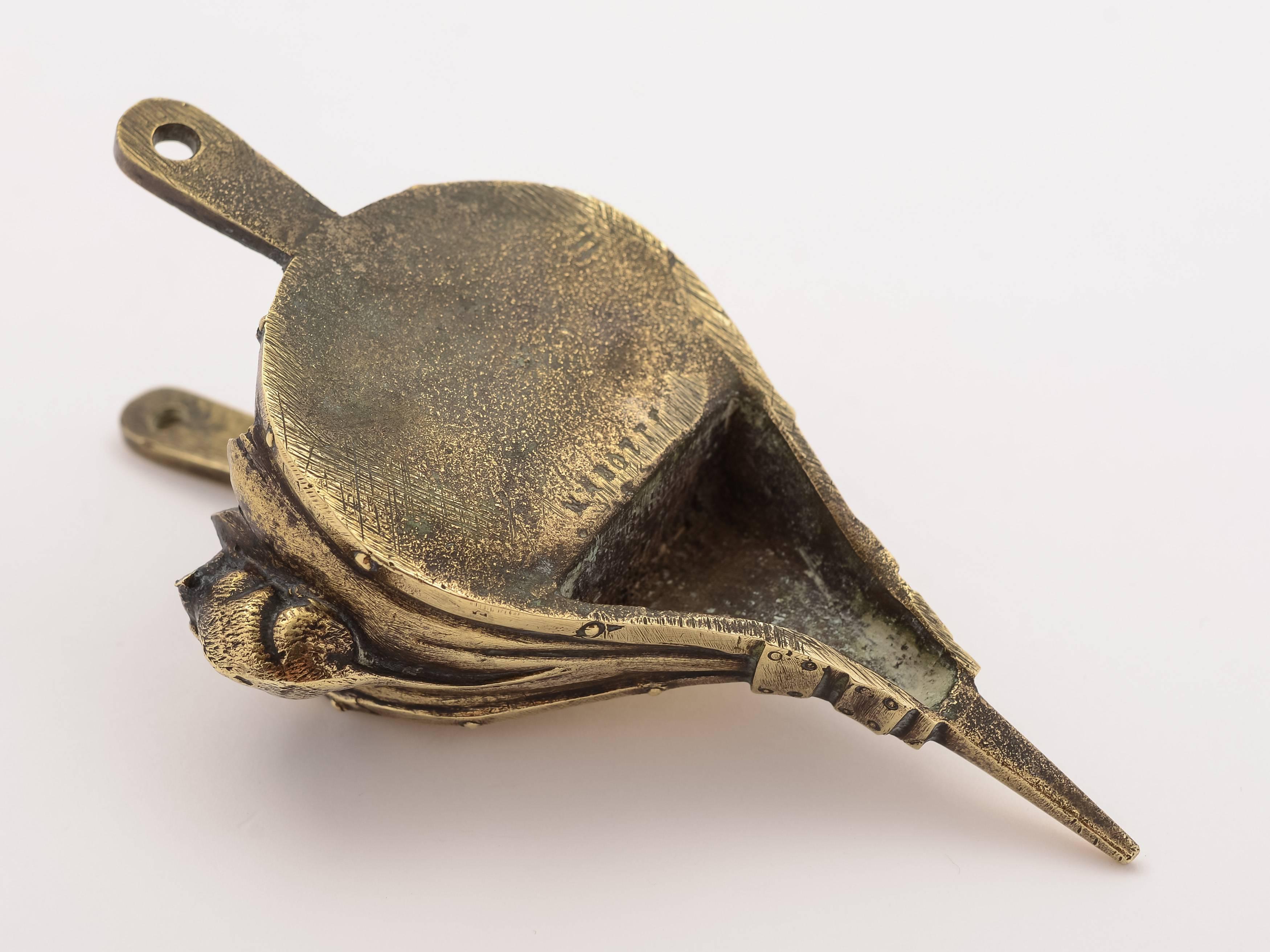 European Novelty Brass Fireside Match Striker, circa 1890 For Sale