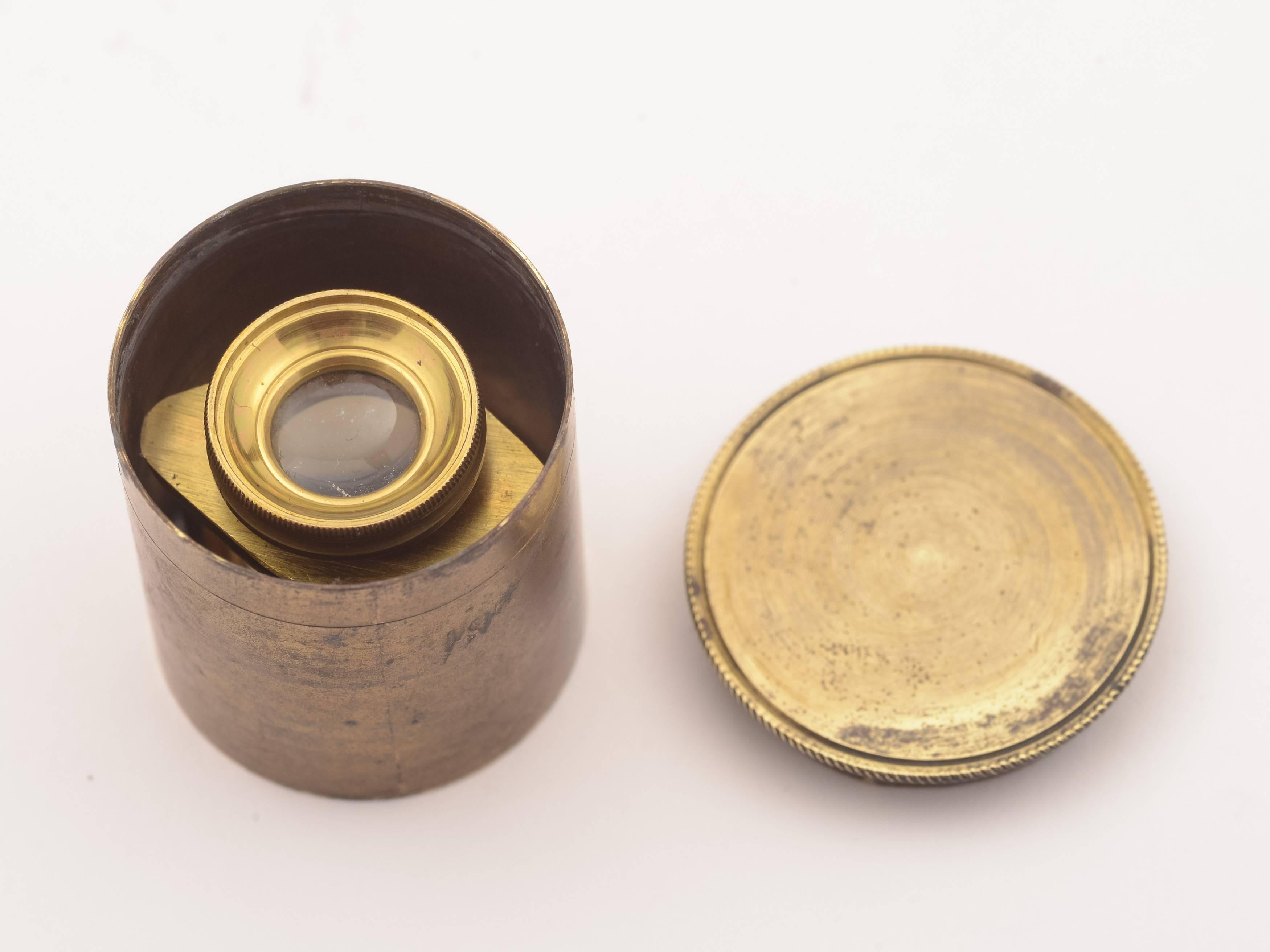 European Pocket Microscope, circa 1880 For Sale